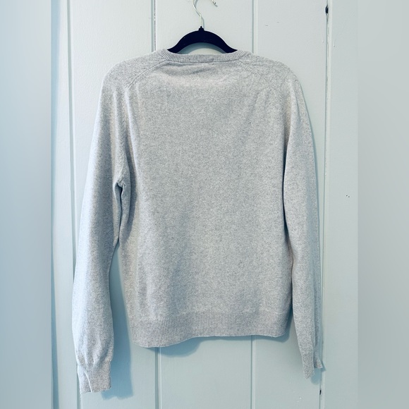 J. Crew Cotton Cashmere V-Neck Sweater / Gray / S - Picture 2 of 10